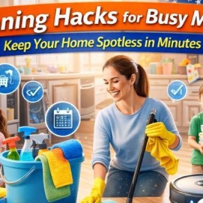 Cleaning Hacks for Busy Moms: Keep Your Home Spotless in Minutes